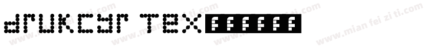 drukcyr tex字体转换